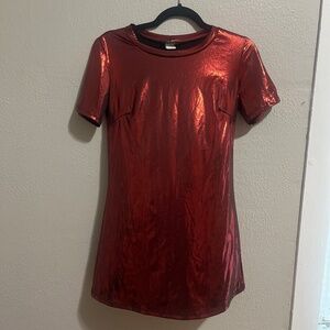 Shiny Red Dress